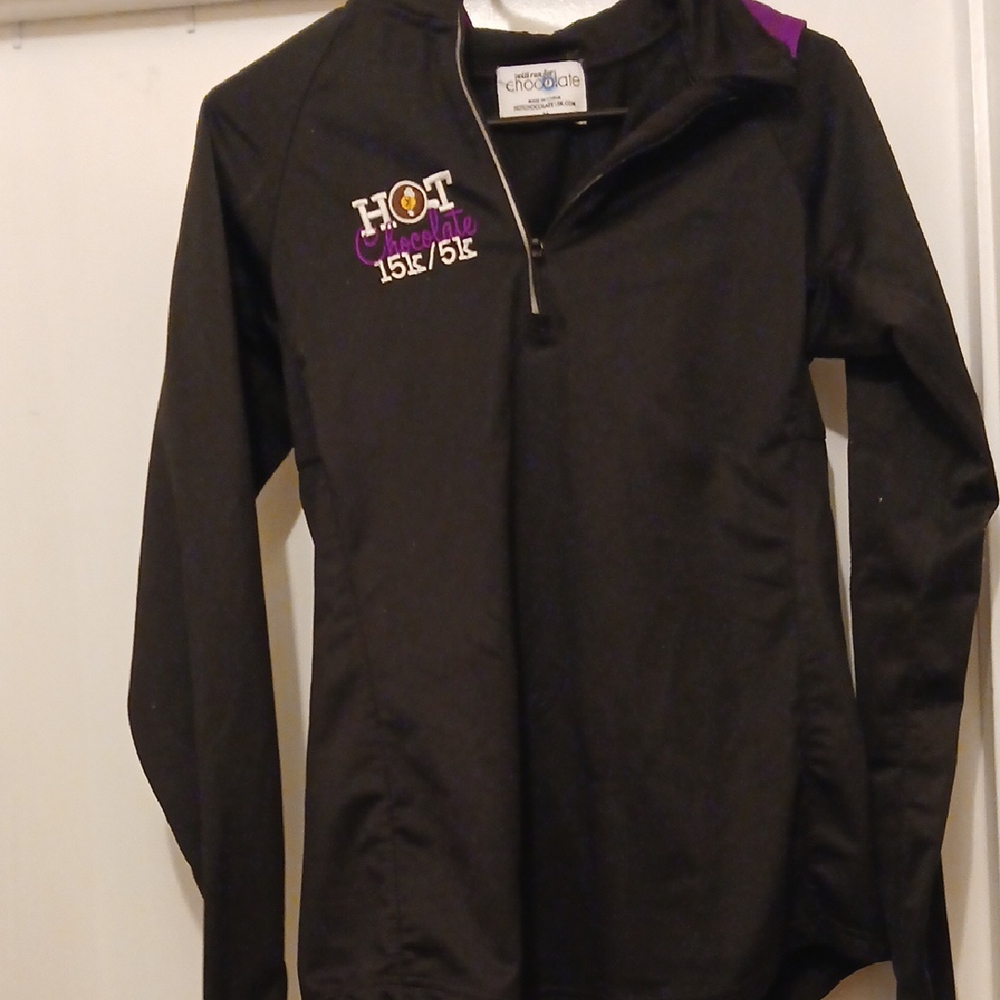Chocolate Purple and Black Athletic Hoodie